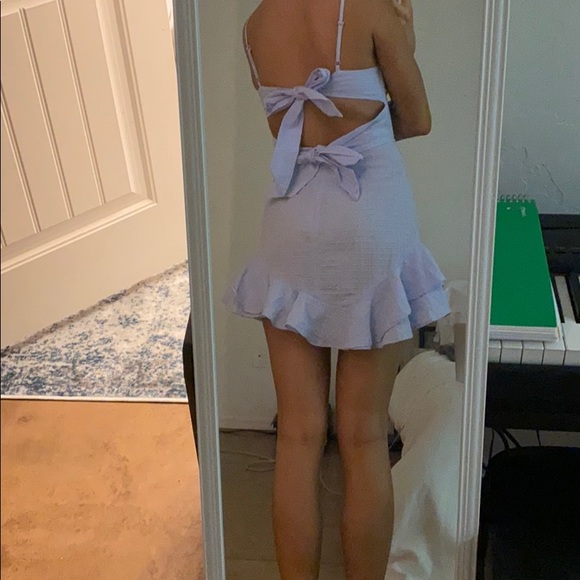 A light blue tie in the back dress - Picture 2 of 4